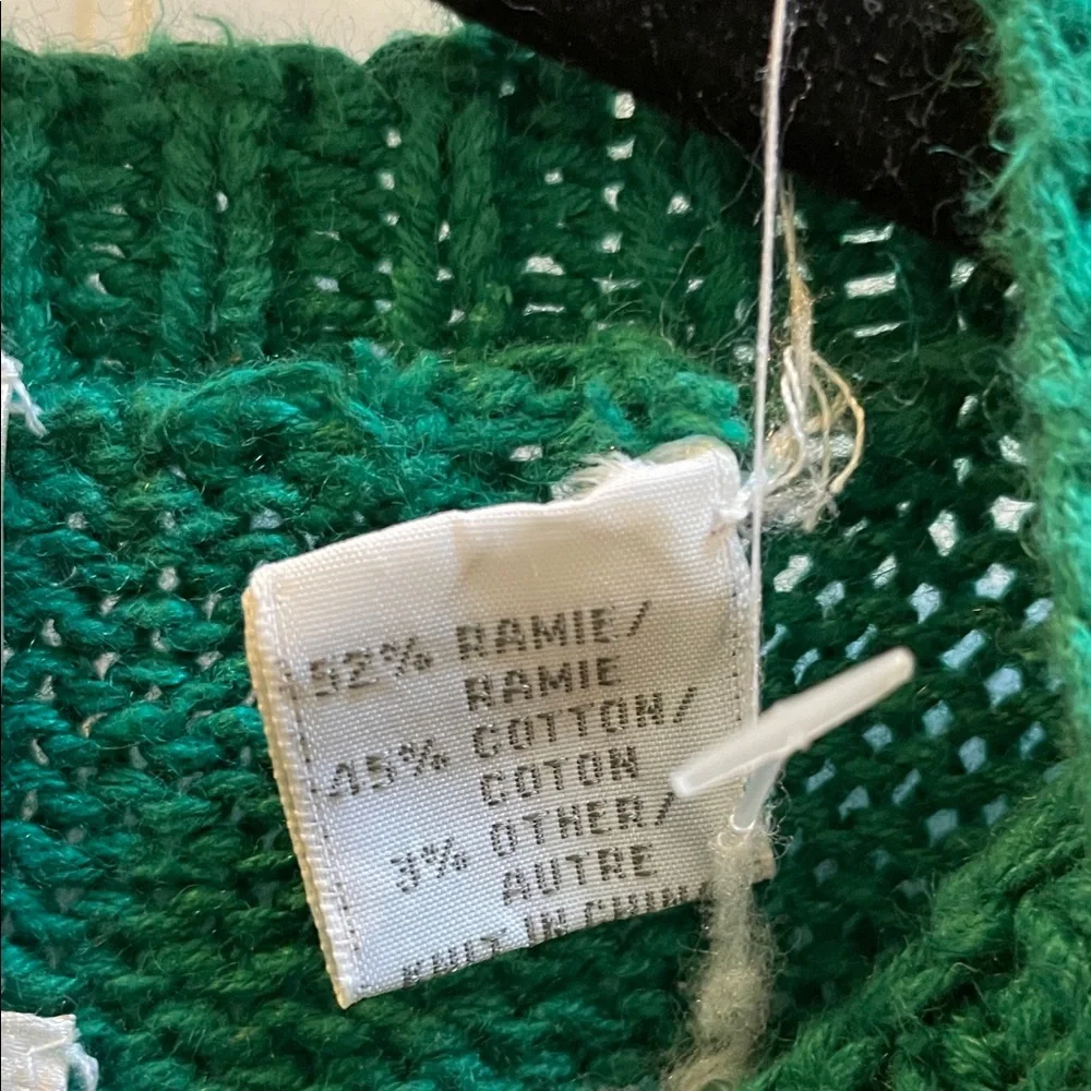 Marisa Christina Teal Christmas Sweater with Bear and Bow Design - Picture 6 of 8